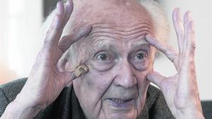 Zygmunt Bauman, con los ojos bien abiertos, el pasado jueves, en Madrid.