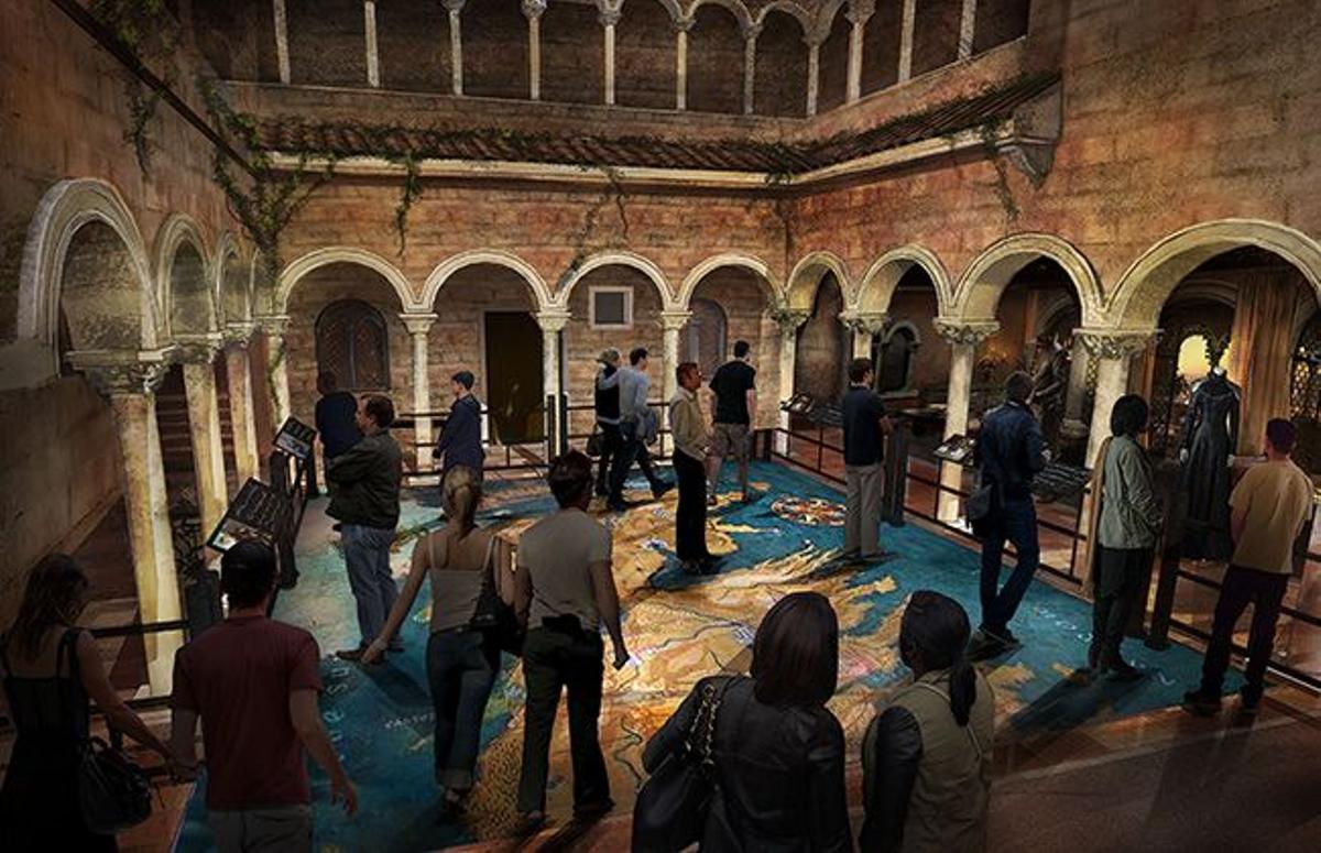 El patio de Cersei de 'Juego de Tronos', en el parque temático 'Game of thrones Studio Tour'