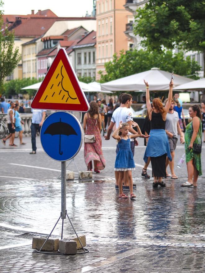 La lluvia artificial de Liubliana