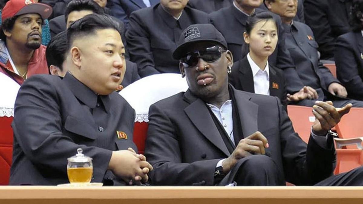 Kim Jong-un y Dennis Rodman, en febrero del 2013, en Pionyang.