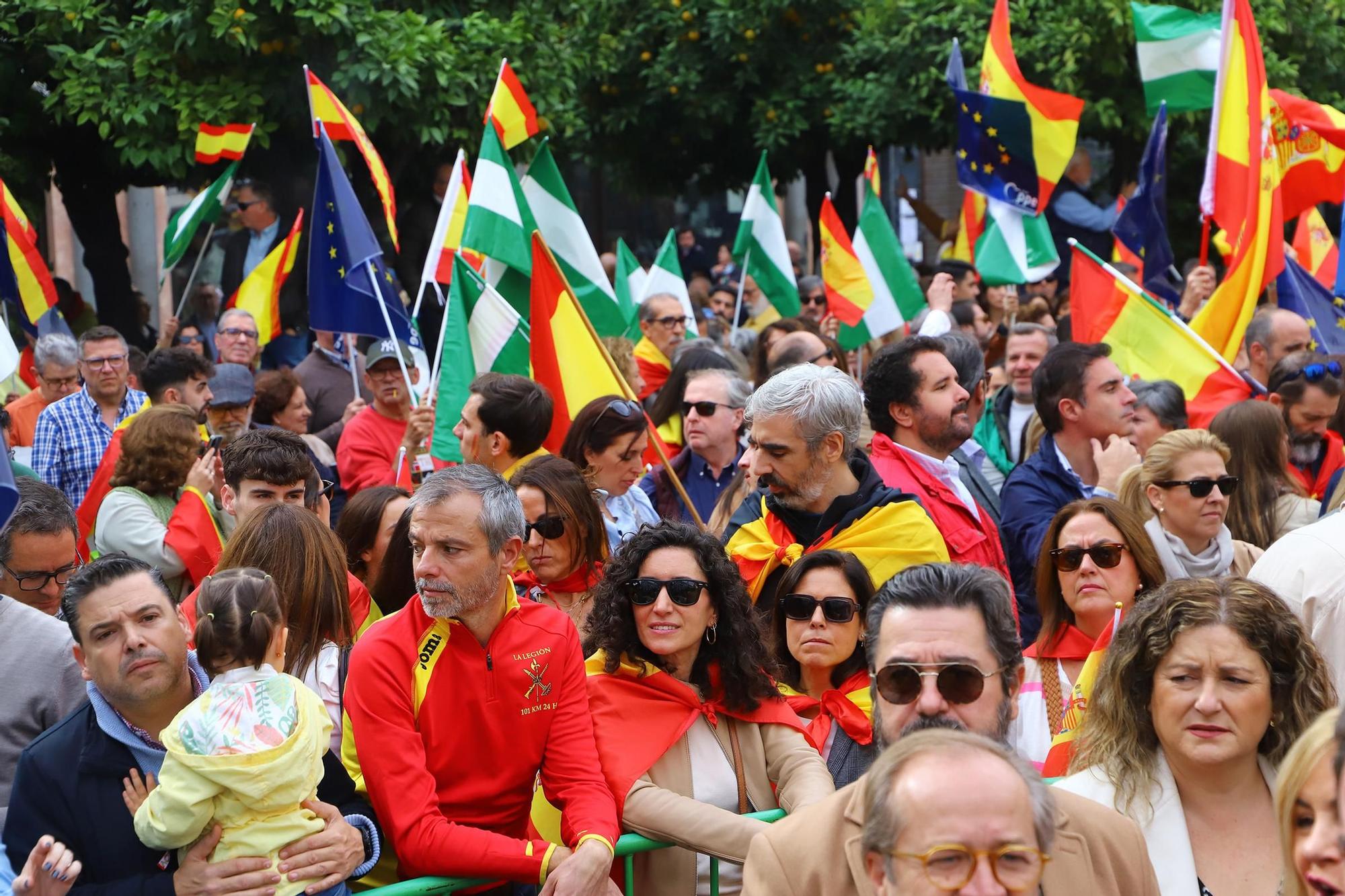 El PP de Córdoba congrega en Las Tendillas a miles de personas contra la amnistía