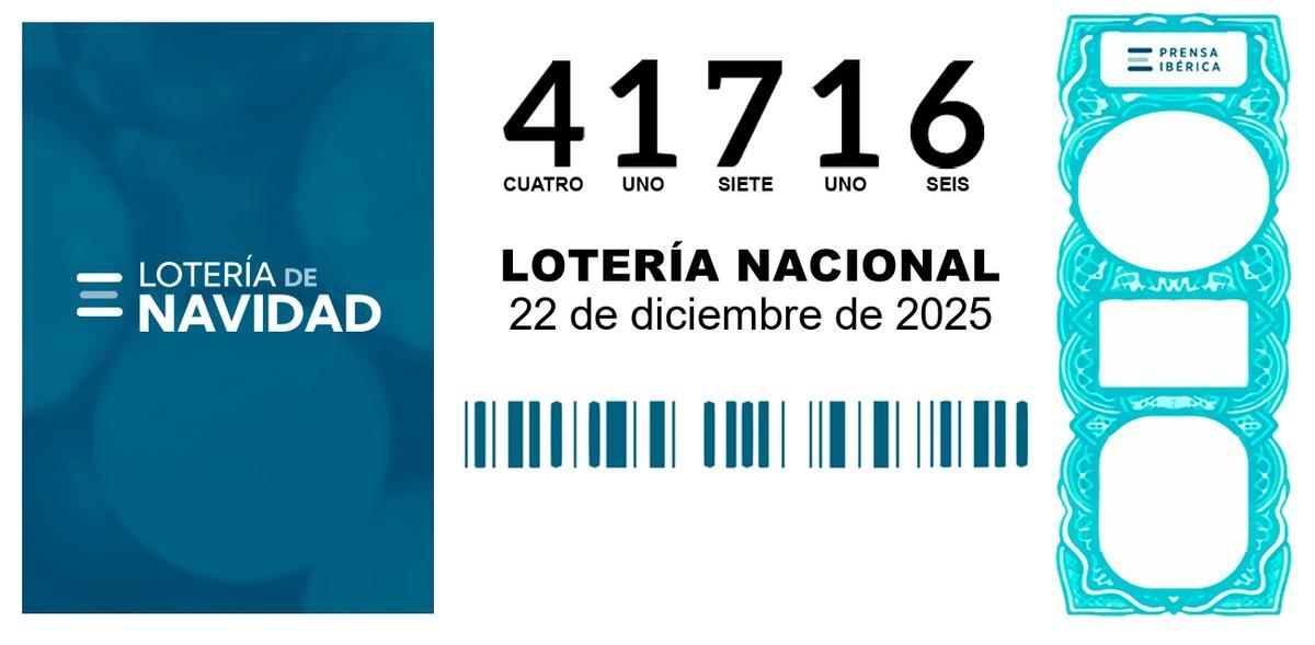 41716, séptimo quinto premio de la Lotería de Navidad 2025