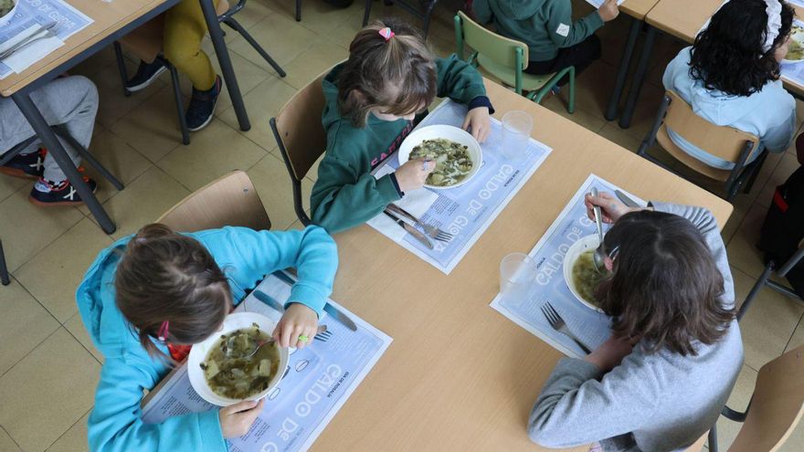 Los comedores escolares gallegos, sin opción vegana