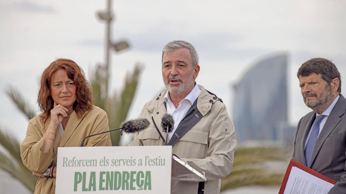 Jaume Collboni, durante la presentación del Pla Endreça