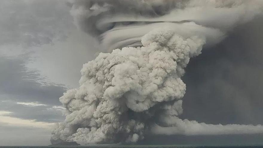 El volcán Tonga provocó el flujo submarino más rápido jamás registrado
