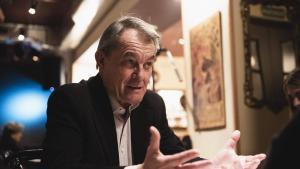 Artur Mas, durant lentrevista amb Regió7 al Voilà de Manresa