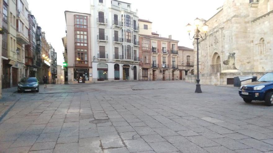 La Plaza Mayor, esta mañana.