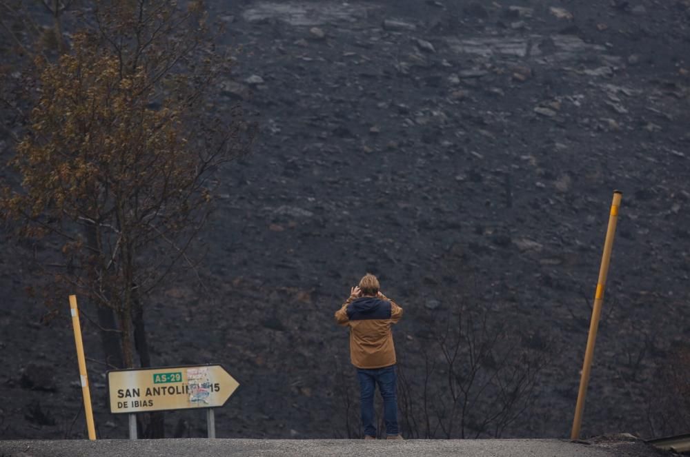 El Suroccidente asturiano arrasado por las llamas