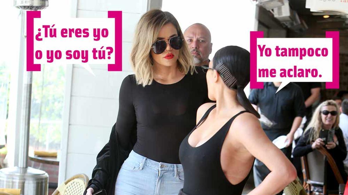 Khloé Kardashian y Kim Kardashian paseando por la calle