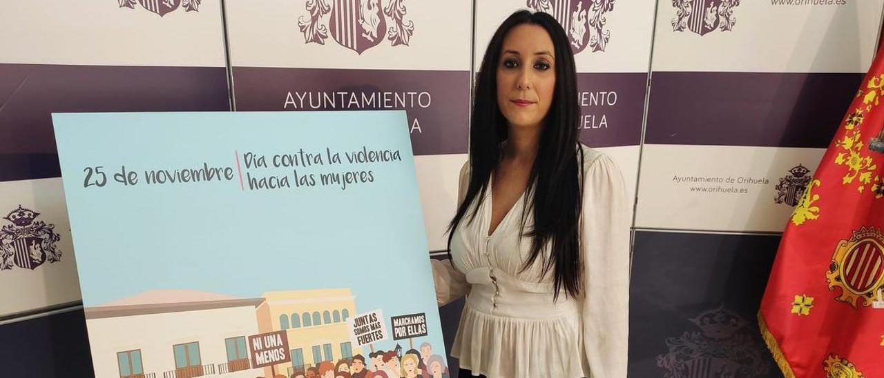 Almudena Baldó, concejala de Igualdad, presenta el cartel de la marcha 25N contra la violencia de género