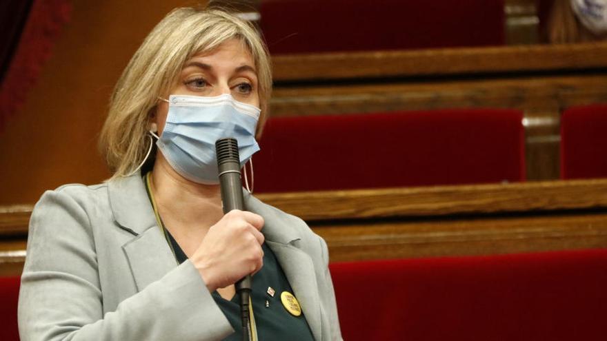 La consellera de Salut, Alba Vergés, durant la sessió de control al Parlament