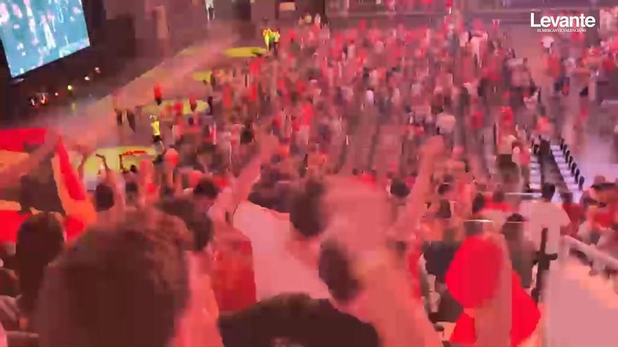Así ha celebrado el Roig Arena el gol de Ferran en la final del Mundial