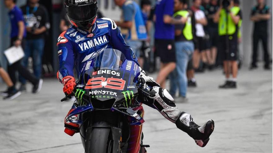 Jorge Lorenzo como piloto probador de Yamaha.