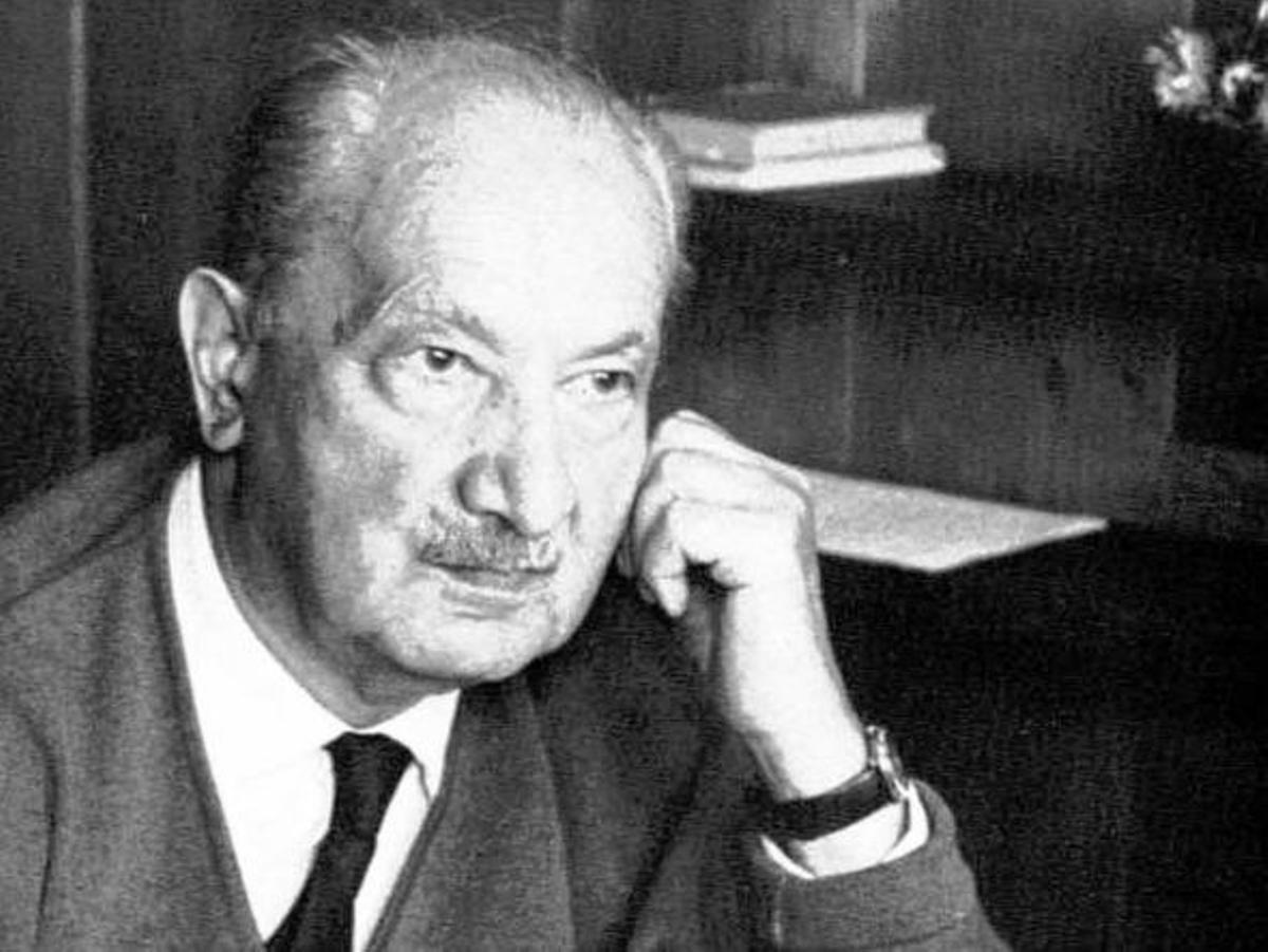 Martin Heidegger, en la vejez.