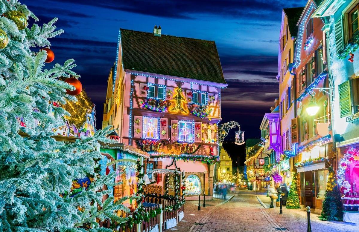 Luces de Navidad en Colmar, Francia