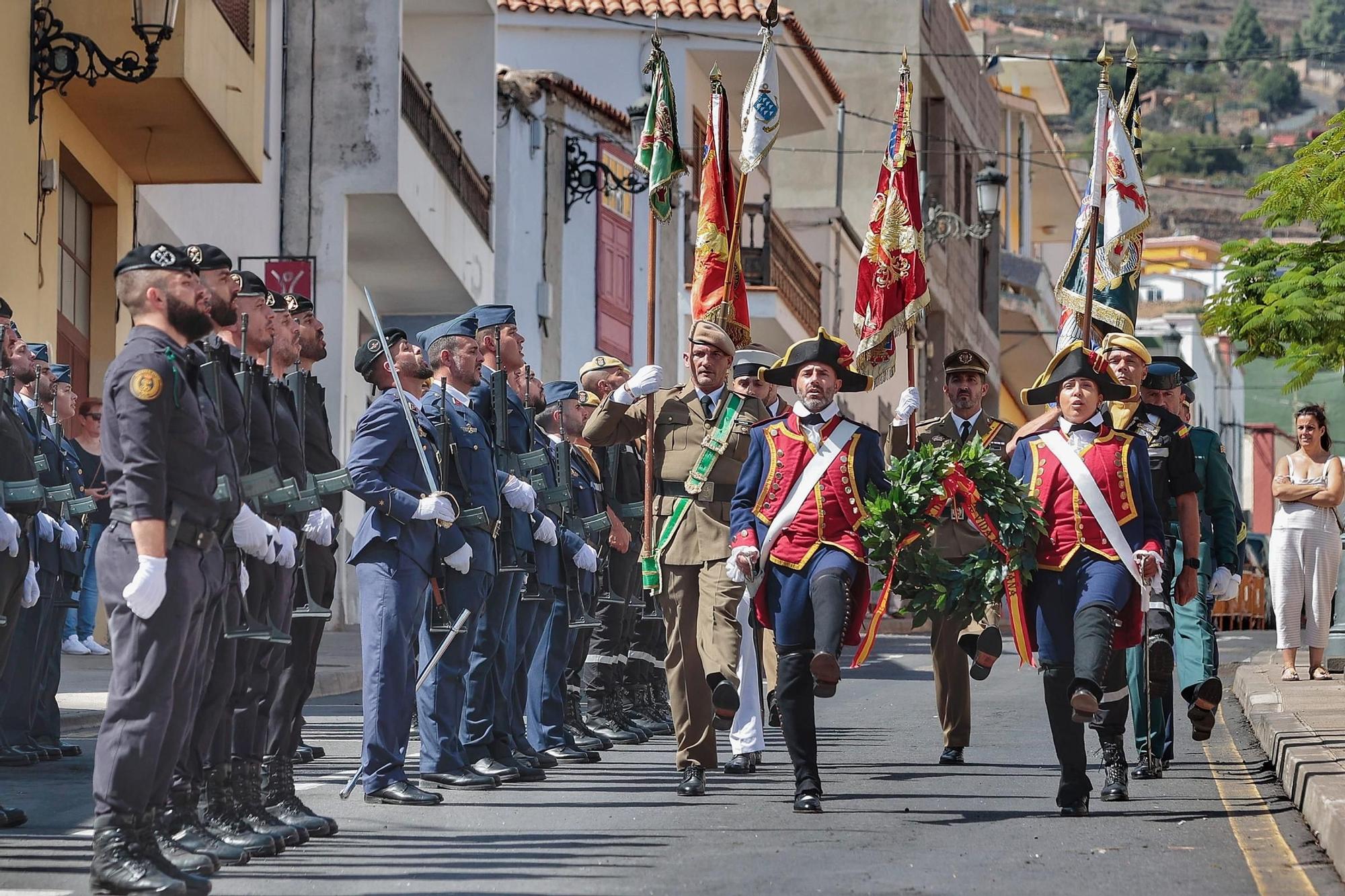 Acto de la bandera de la Fiesta Nacional en Arafo