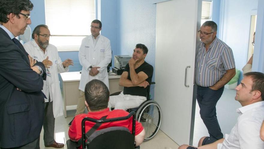 López-Chaves, Félix Rubial y Simón González, esta mañana.