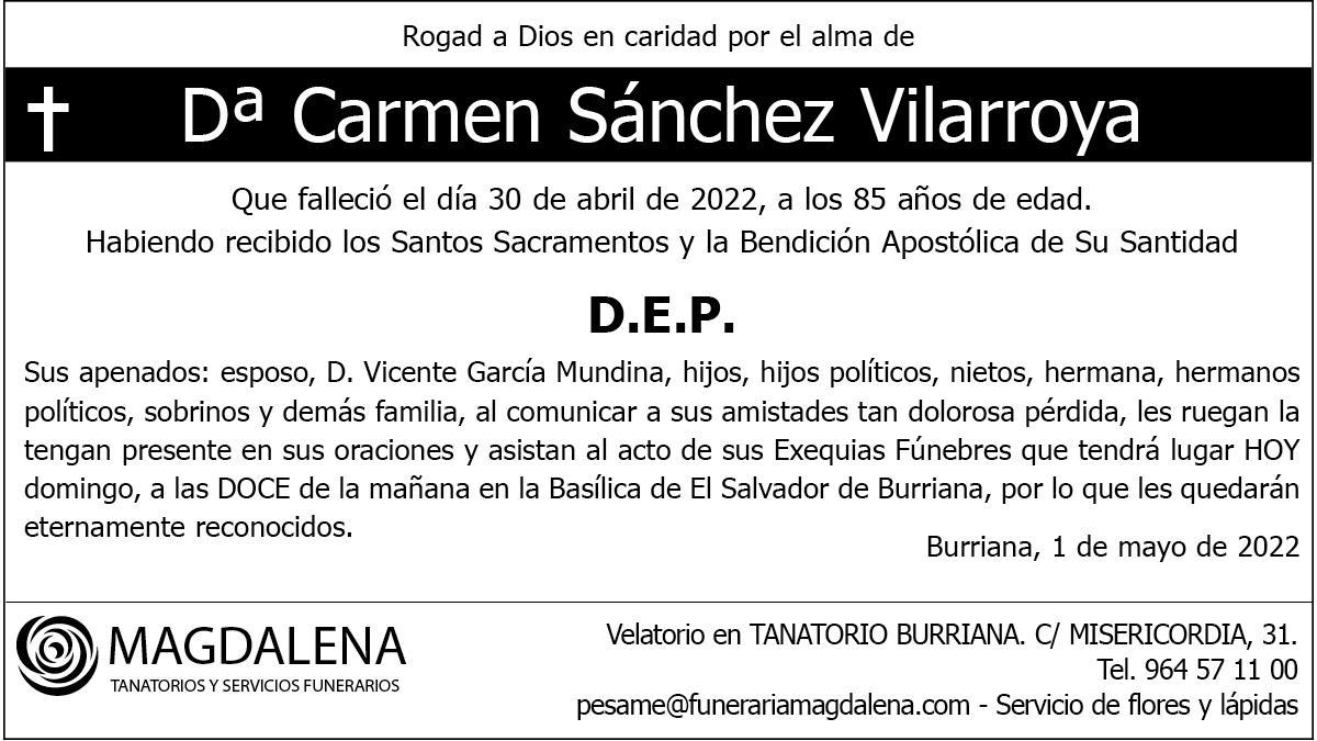 Dª Carmen Sánchez Vilarroya