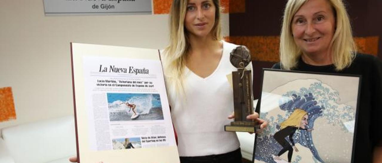 Lucía Martiño, "Asturiana del mes" de diciembre por su título nacional de surf