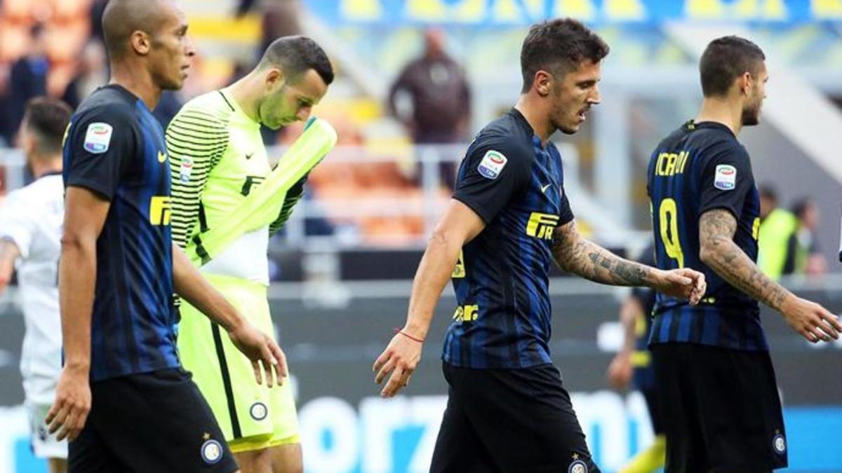 La decepción de los jugadors del Inter era evidente