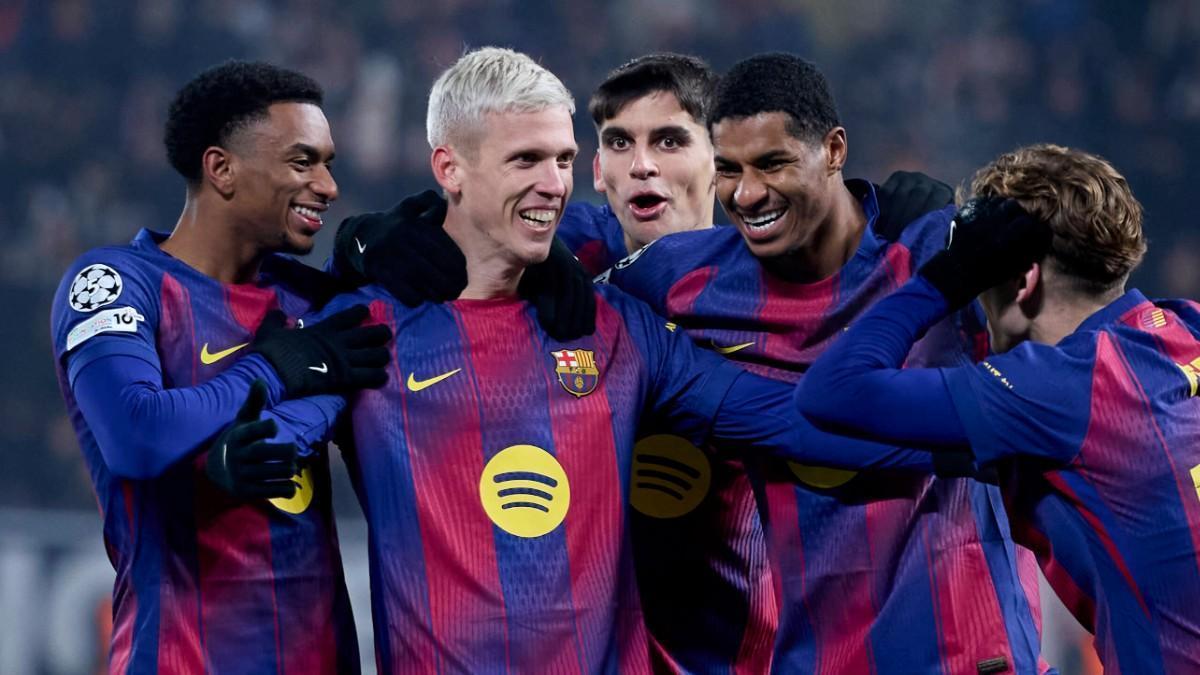 Dani Olmo la manda por toda la escuadra para acercar al Barça a la victoria