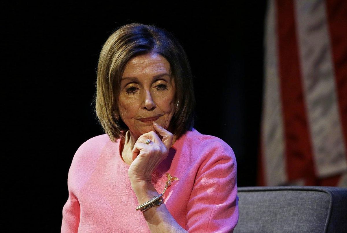 Speaker of the House Nancy Pelosi, D-Calif., listens to a question during an address at the Commonwealth Club Wednesday, May 29, 2019, in San Francisco. Speaker Pelosi spoke in her hometown about Special Counsel Robert Mueller’s remarks today, President Trump, the new Congress and the 2020 election. (AP Photo/Eric Risberg)