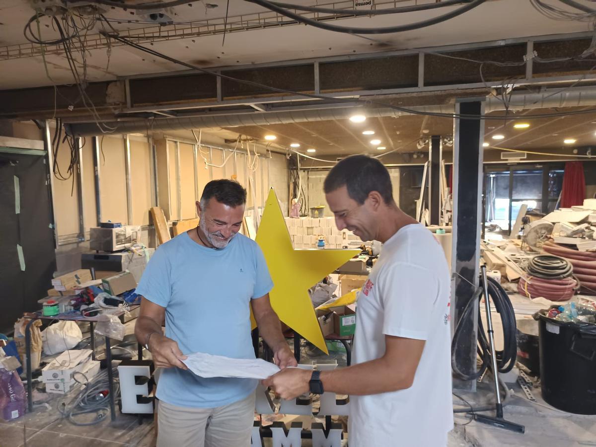 Pepe Bauzá y Jaime Segura, en lo que será la Sala Zero