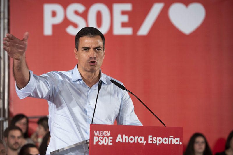 Mitin de Pedro Sánchez en València