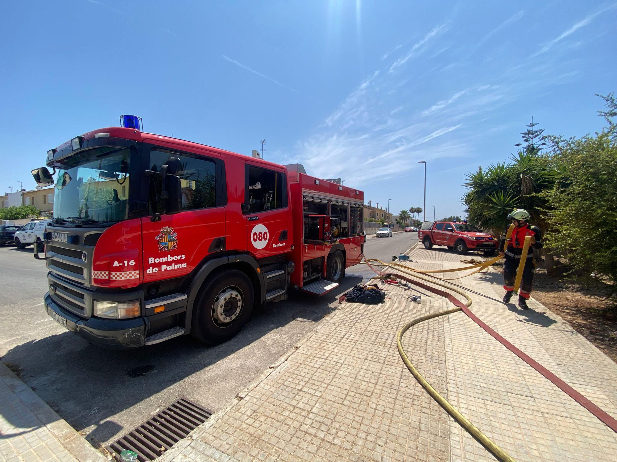 Un incendio forestal se declara en una zona urbana de Marratxí