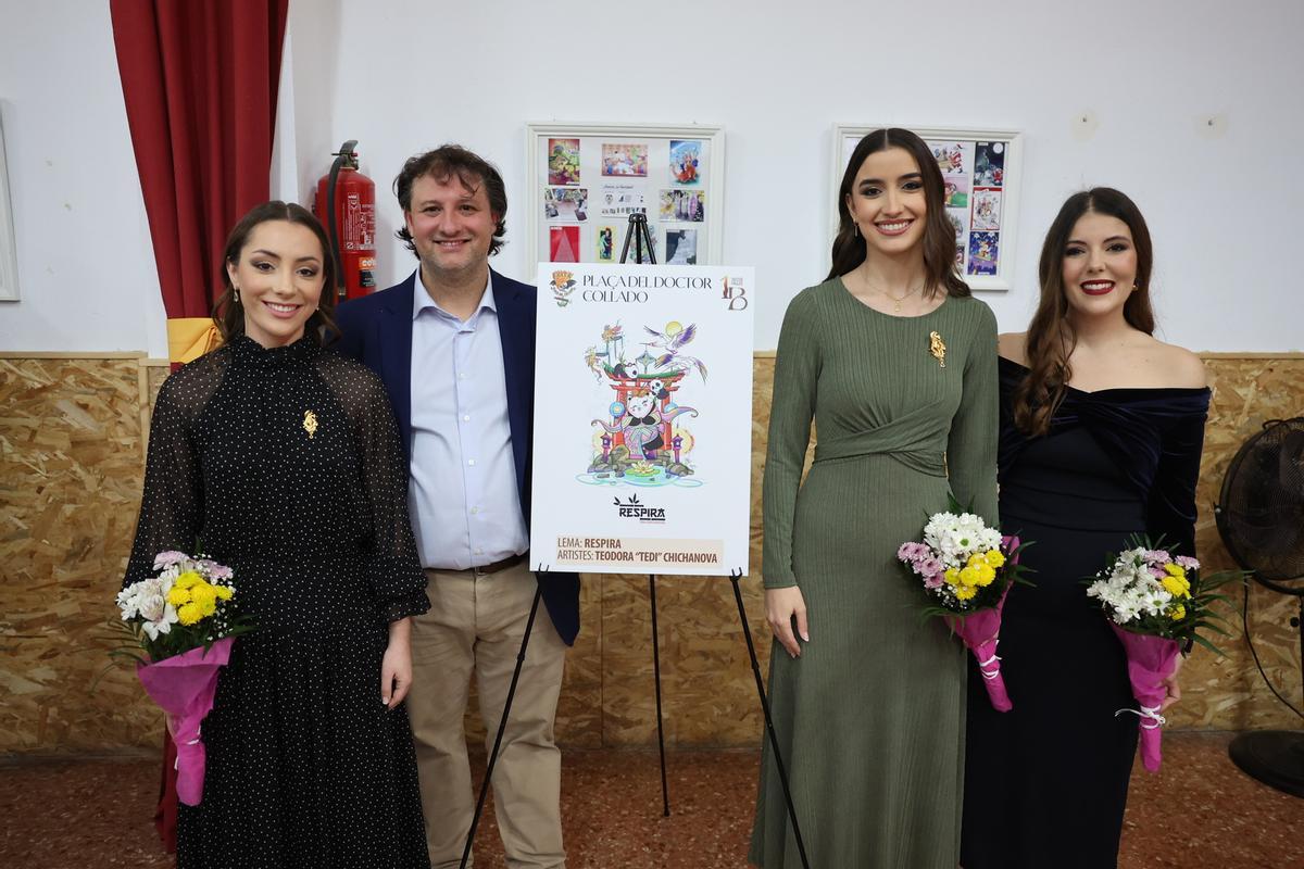 Carmen Prades y Mar, con el caballete de Doctor Collado