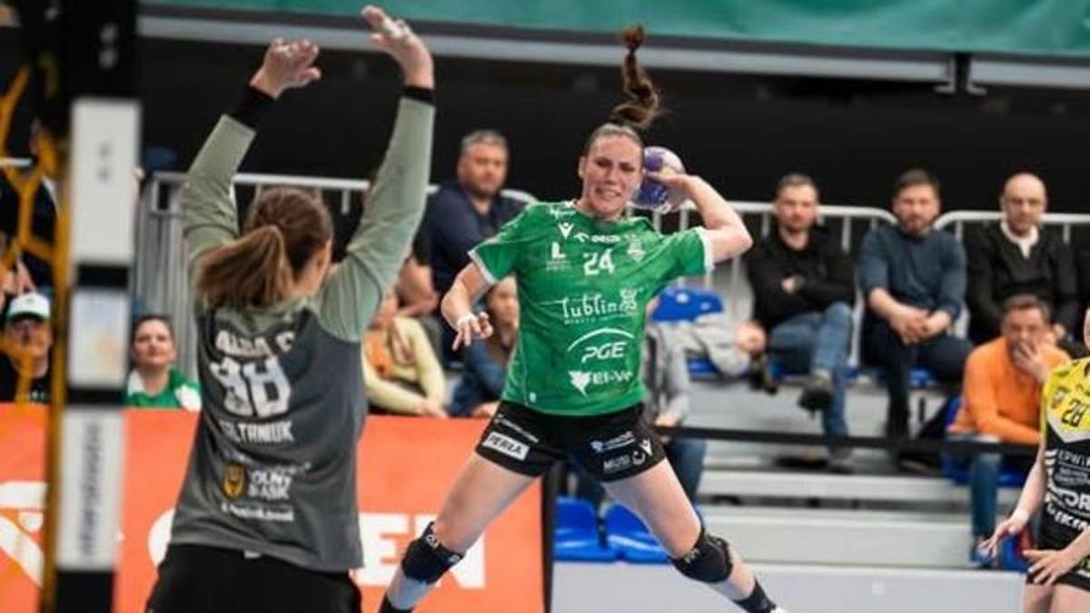 María Prieto, hace unos días, con la camiseta del PGE MKS El-Volt Lublin