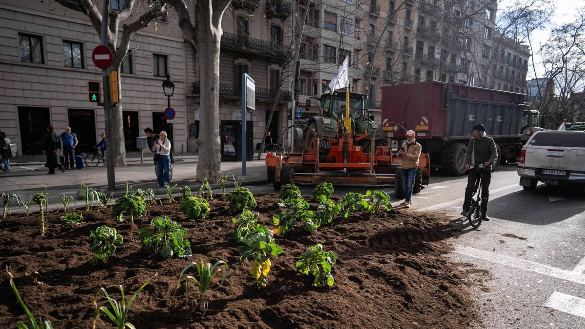 Los tractores toman el centro de Barcelona