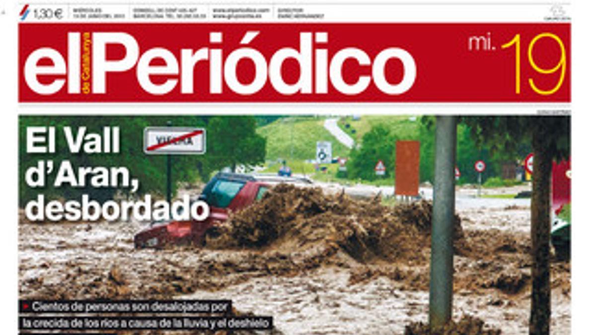 La portada de EL PERIÓDICO (19-6-2013).