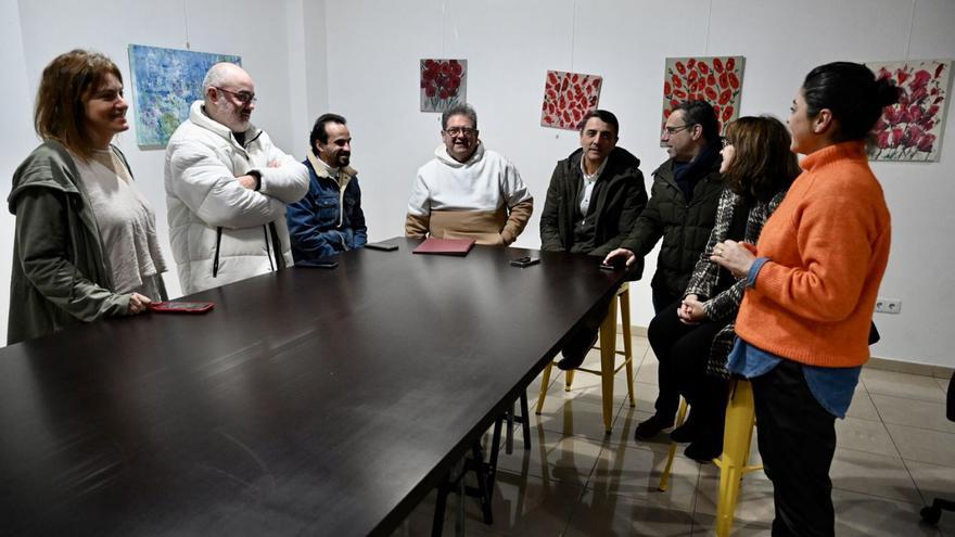 Reunión de comerciantes de las Galerías Oliva celebrada ayer por la tarde.   | // RAFA VÁZQUEZ