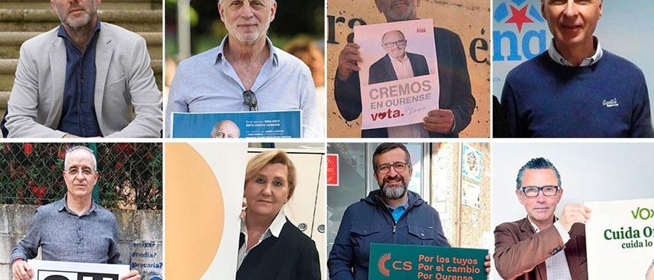 Candidatos en la ciudad de Ourense, en la que diez opciones se disputan las 27 actas de concejal.