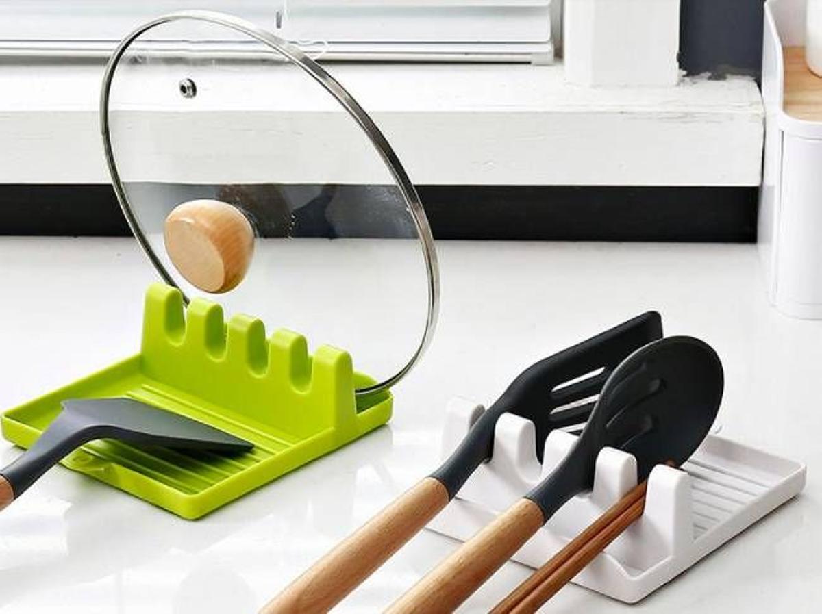 Organizador de encimera para utensilios de cocina