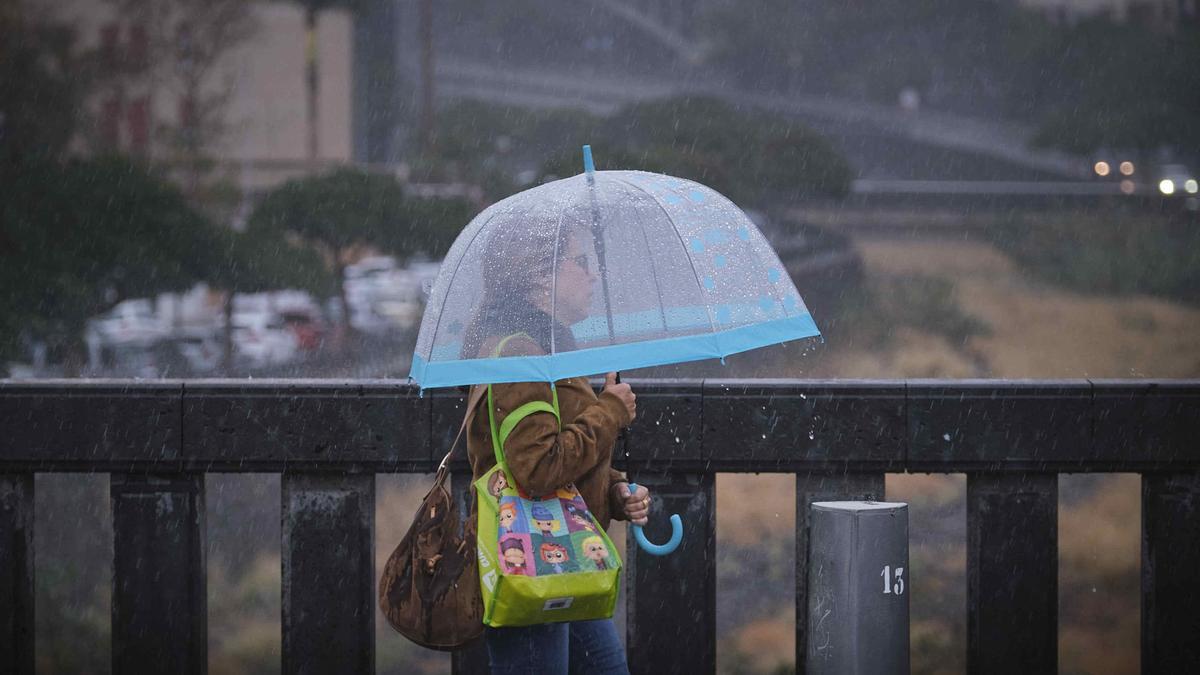 Jornada de precipitaciones en Santa Cruz de Tenerife.