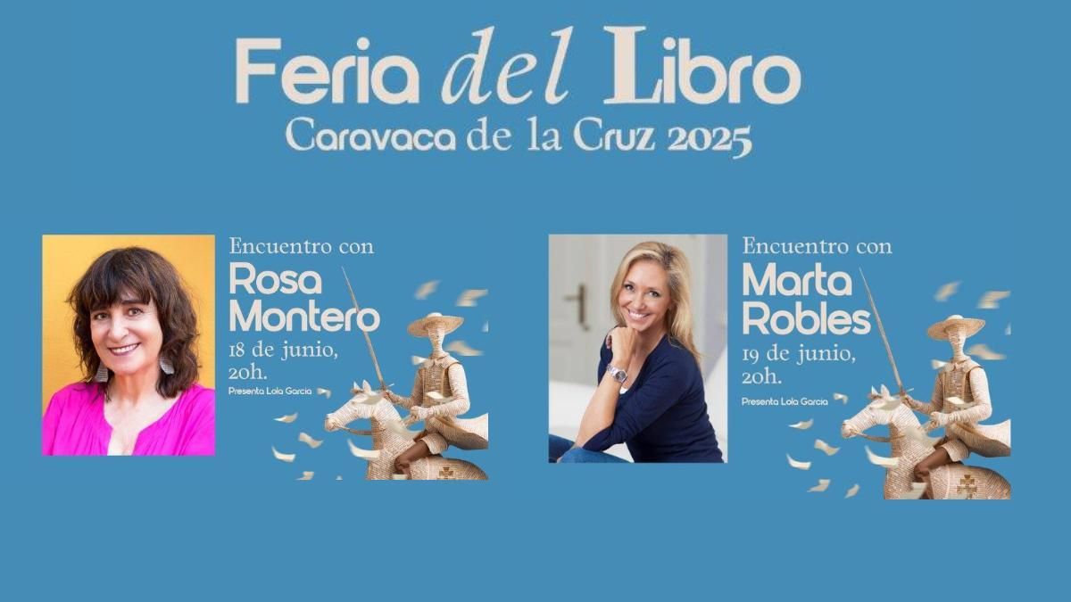 Cartel promocional de la Feria del libro de Caravaca de la Cruz.