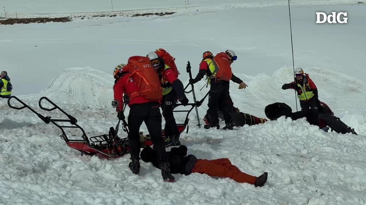 Vídeo: Així ha estat el simulacre d'allau a La Molina