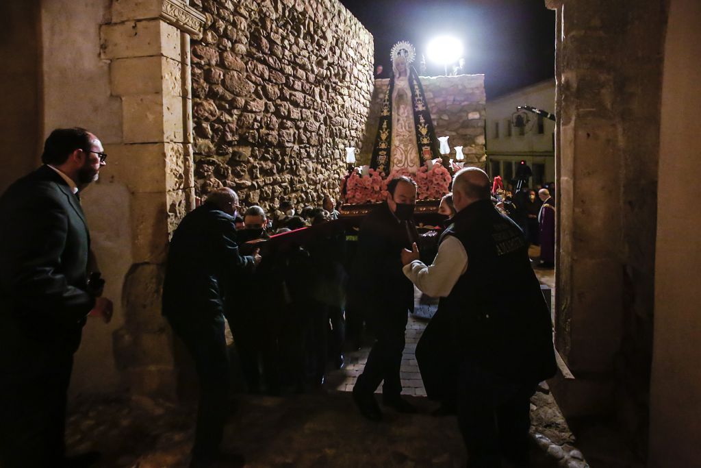 Semana Santa de Lorca 2022: Virgen de la Soledad del Paso Negro, iglesia y procesión