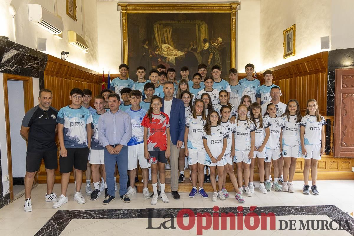 Recepción de los equipos de fútbol de las Escuelas Municipales de Caravaca que han conseguido ascenso