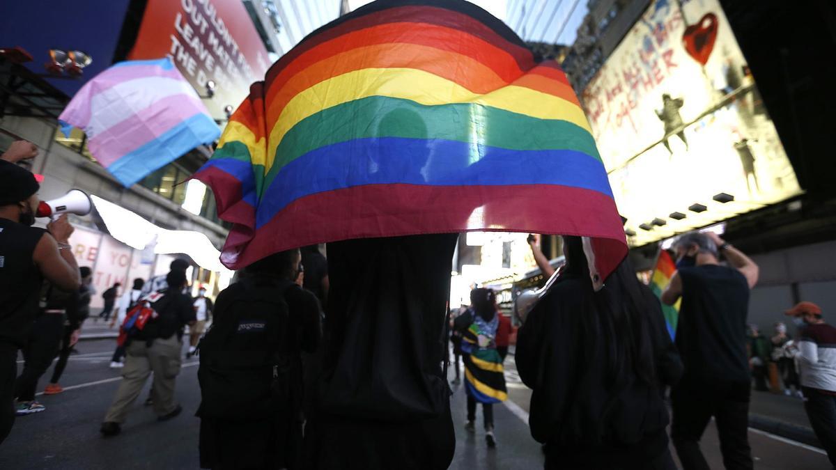 Protesta por los derechos LGTBI+ en Estados Unidos.