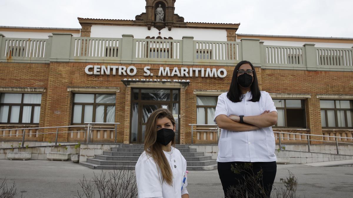 María Rodríguez y Leticia Cristóbal, en el Marítimo.