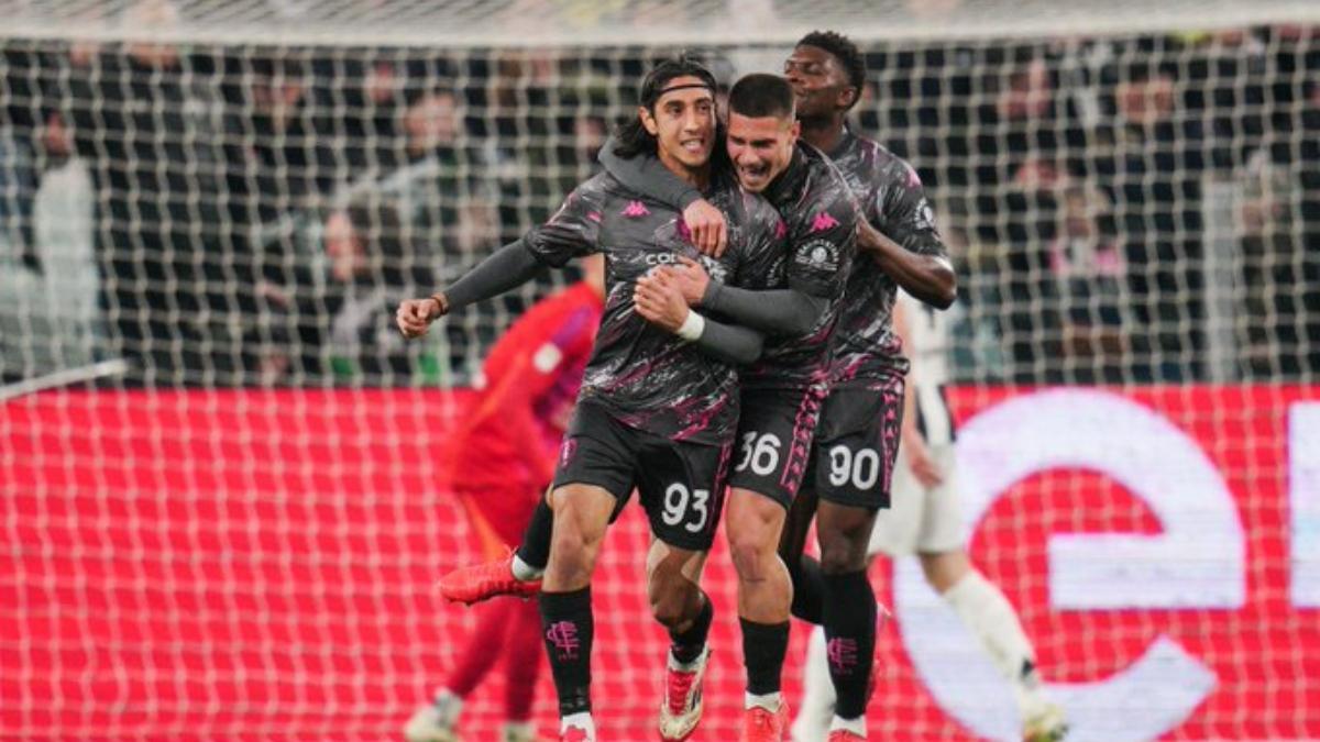 Maleh celebra el gol frente a la Juventus