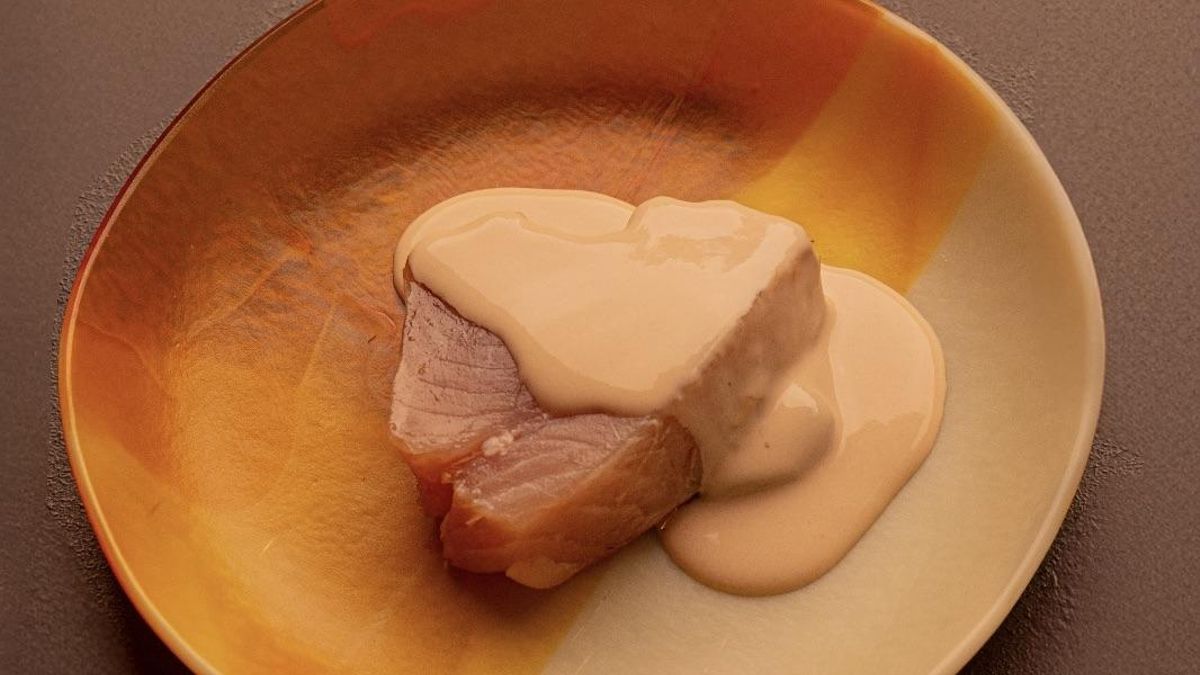 El bonito, base del 'vitello tonnato' de Chispa Bistró.
