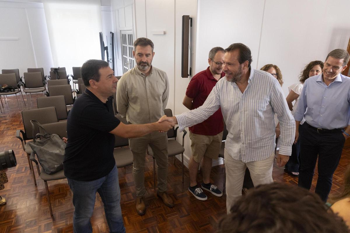 La visita del ministro Óscar Puente a Xàtiva, en imágenes
