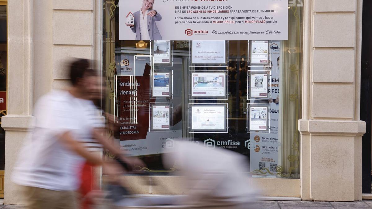 Imagen de una inmobiliaria del centro de Córdoba.