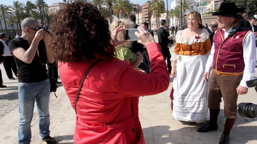 Desembarco de la nueva imagen de San Ginés de la Jara en Cartagena