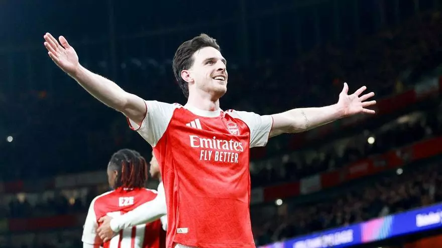 ¡Y Rice marcó la distancia en el marcador dando el segundo para el Arsenal!