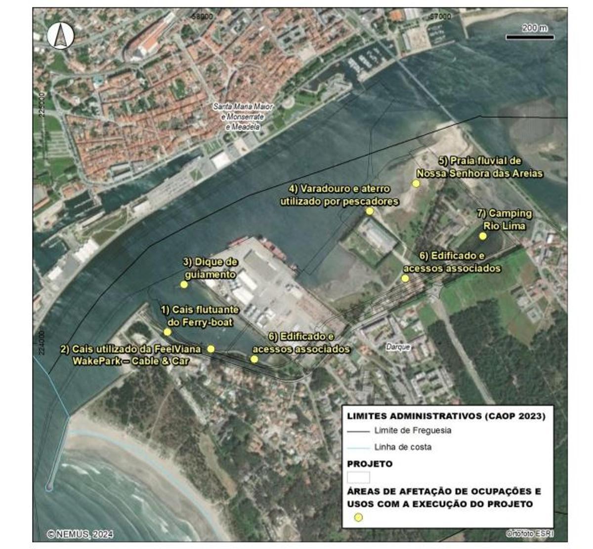 Ámbito de actuación y acciones previstas en el plan de expansión del puerto de Viana.